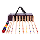 Deluxe 8-Player Croquet Game Set, Wooden Holder or Duffel Carry Bag