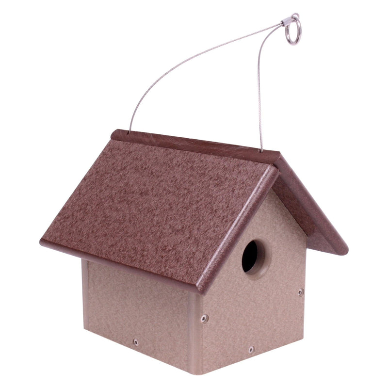 Amish-Made Chickadee or Wren Bird House, Poly Lumber Bird House