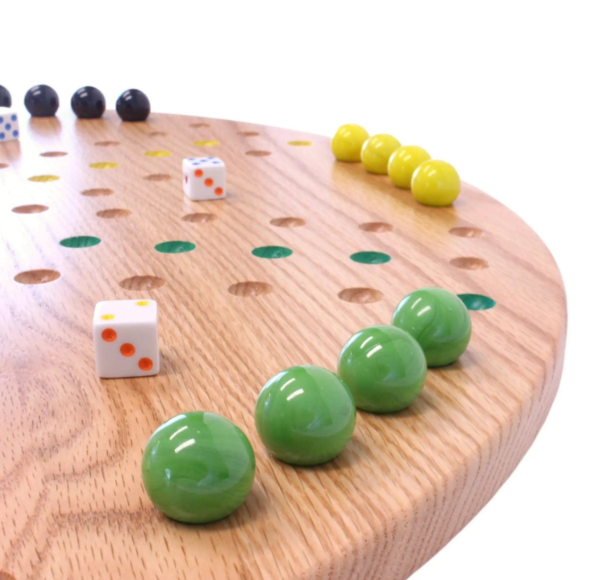 Round Aggravation Game Board Set - Solid Oak Wood - Double-Sided, photo 8 of 12