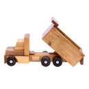 Amish-Made Wooden Toy Dump Truck, Kid-Safe Finish