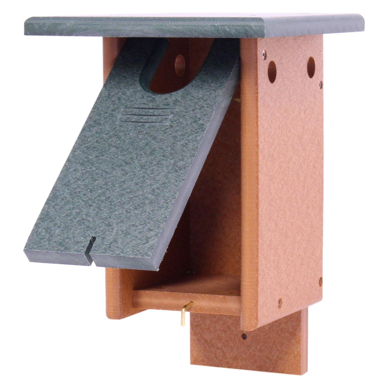 AmishToyBox.com Bluebird House, Post Mount, Amish-Made with 100% Recycled Poly Lumber