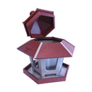 Gazebo Bird Feeder - Triple Compartment, Post-Mount by AmishToyBox.com