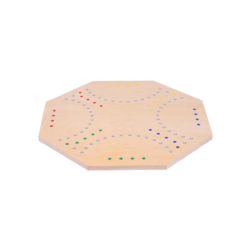 Wooden Marble Chase Game Set - Double-Sided 23" Wide Board