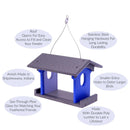 Amish-Made Bluebird Feeder, Made With Poly Lumber, For Feeding Mealworms by AmishToyBox.com
