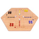 Aggravation Wahoo Marble Board Game, Double-Sided, Hand Painted by AmishToyBox.com