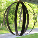 Rustic Hanging Plant Holder, Made with Reclaimed Whiskey Barrel Rings