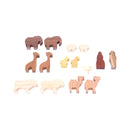 Noah's Ark Wooden Playset with 13 Animals, Removable Roof and Ramp by AmishToyBox.com