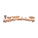 Wooden Toy Train Play Set, 24" Long, Kid-Safe Finish, Amish-Made