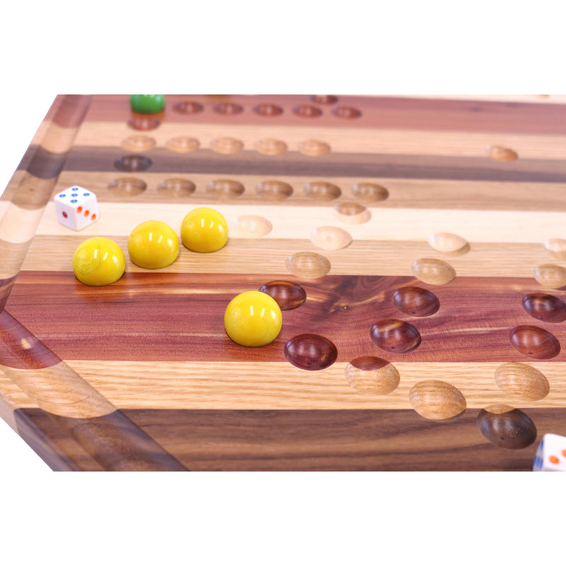 Multi-Wood Aggravation Marble Game Board Set, 24" Wide