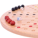 Round Aggravation Game Board Set - Solid Oak Wood - Double-Sided by AmishToyBox.com