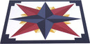 Hand-Painted Barn Quilt, Mariner's Compass Golden Abyss Design