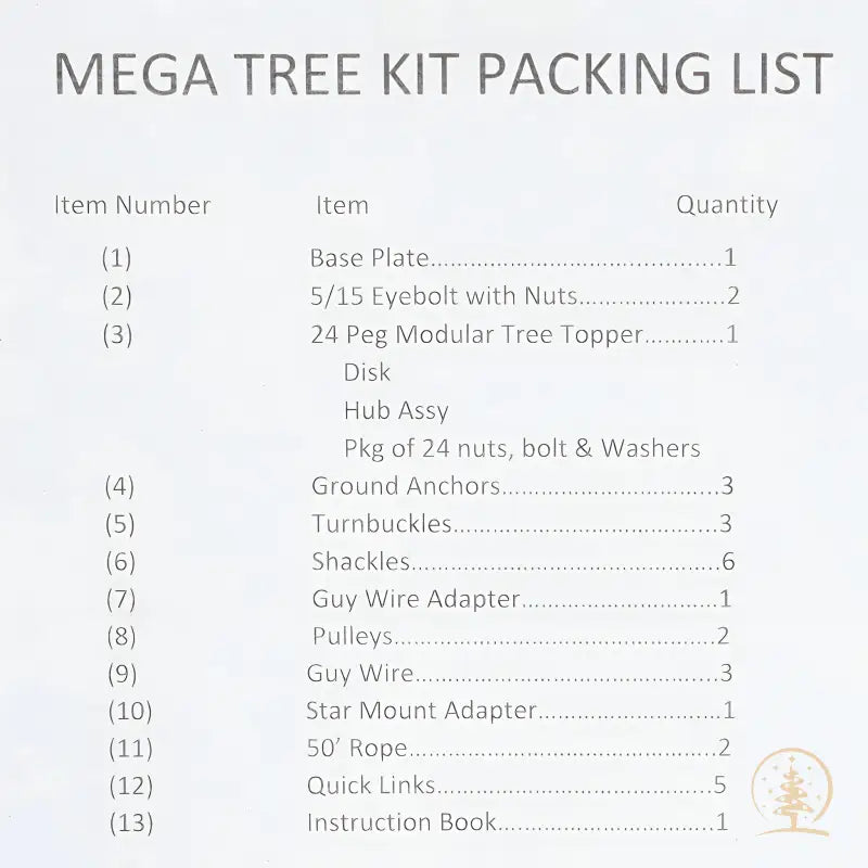 Mega Tree Kit (up to 20 feet tall)
