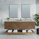 James Martin Marcello 72" Floating Double Bathroom Vanity, Chestnut