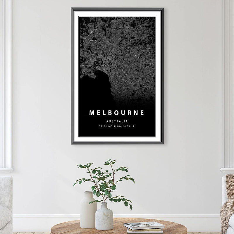 Melbourne Black Canvas