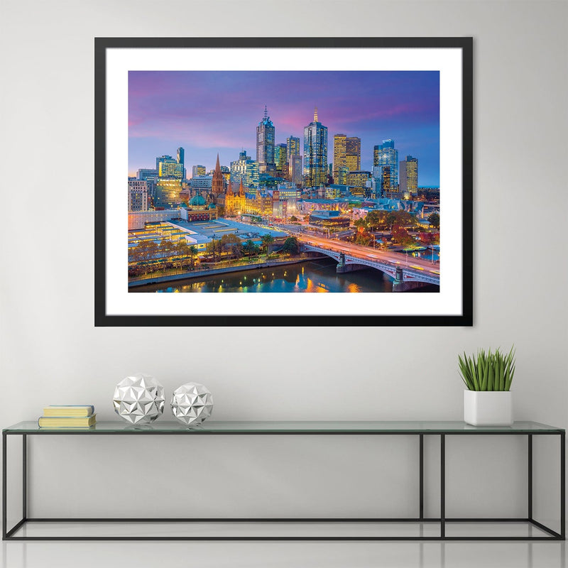 Melbourne Skyline Print