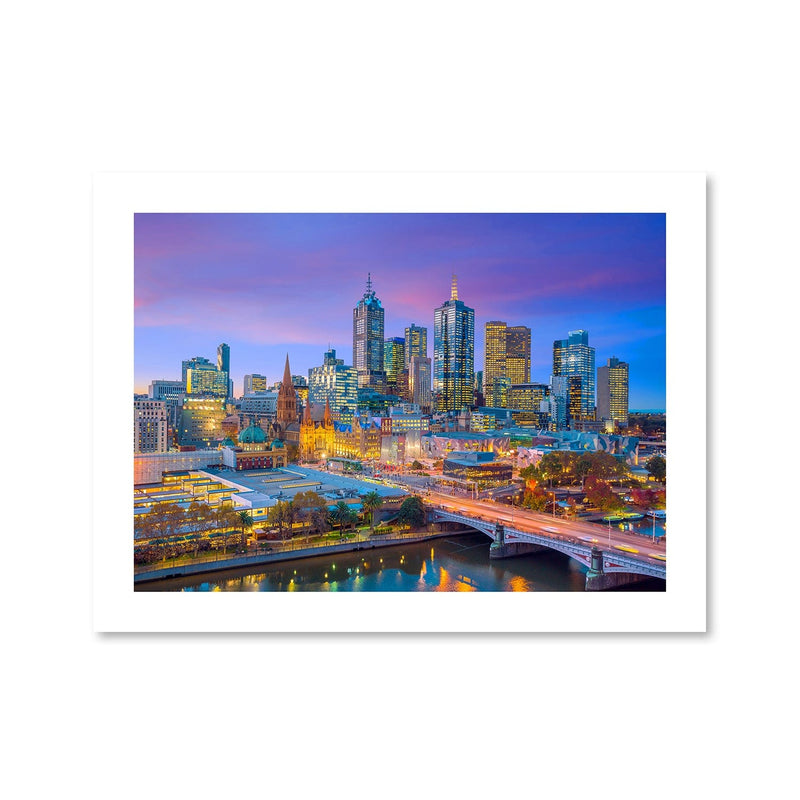 Melbourne Skyline Print