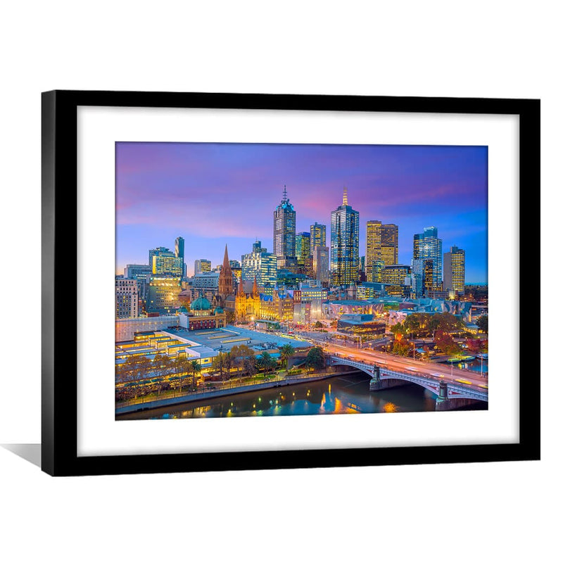 Melbourne Skyline Print