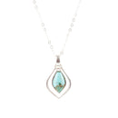 Melita Blue Turquoise and Sterling Silver Necklace