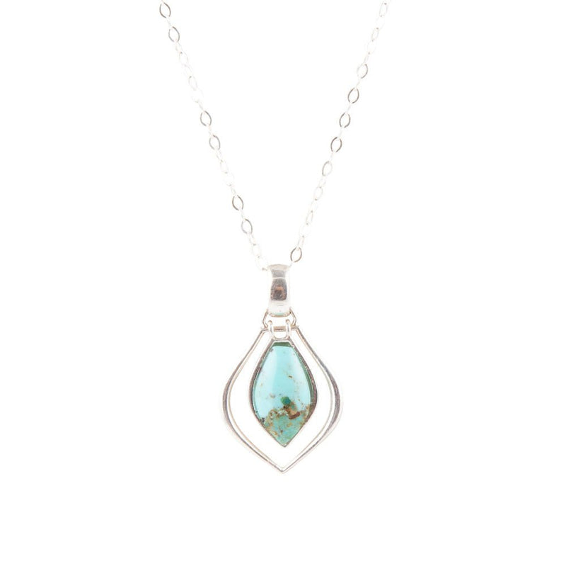Melita Blue Turquoise and Sterling Silver Necklace