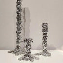 GobekUsa Golden Candlestick Holder Resin Plated Melt Shape for Wedding & Home Decor