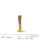 GobekUsa Golden Candlestick Holder Resin Plated Melt Shape for Wedding & Home Decor