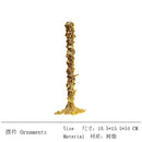GobekUsa Golden Candlestick Holder Resin Plated Melt Shape for Wedding & Home Decor