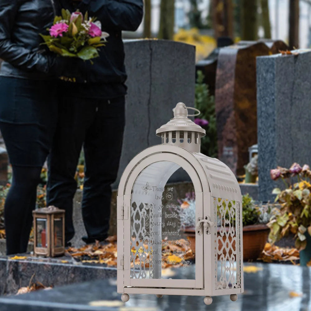 11'' High Memorial Remembrance Lantern (Grey, Without Candle), photo 2 of 6