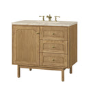 James Martin Laurent 36" Dual Mount Single Bathroom Vanity, Light Natural Oak