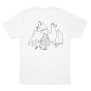 Surfing Llama White Tee - Organic Cotton