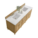 James Martin Lorelai 72" Double Bathroom Vanity, Light Natural Oak