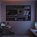 AMG G63 Apex Front View Metal Neon Frame Wall Art - MT1480
