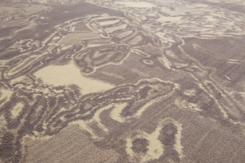 8' x 10' Modern 100% Wool Oriental Area rug Gray