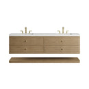 James Martin Allamari 72" Floating Double Bathroom Vanity, Dune Mist