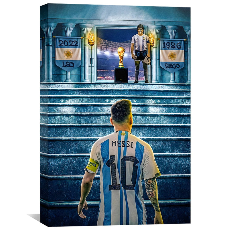 Messi Enters Greatness Canvas