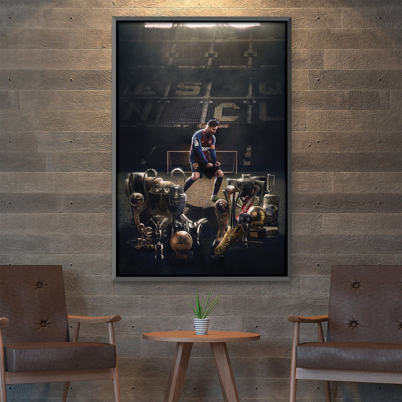 Messi Trophies Canvas