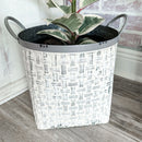 Whitewashed Woven Metal Baskets, Set of 2 by Decor Steals