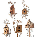 GobekUsa Metal Birdhouse Garden Stakes for Outdoor Decor