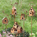 GobekUsa Metal Birdhouse Garden Stakes for Outdoor Decor