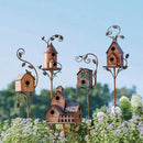 GobekUsa Metal Birdhouse Garden Stakes for Outdoor Decor