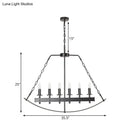 GobekUsa Metal Black Island Lighting: Exposed Bulb 6-Light Ceiling Pendant for Dining Room - Classical Design