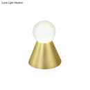 GobekUsa Metal Conical Sconce Wall Light - Modern Golden Wall Lamp with Frosted Glass Shade