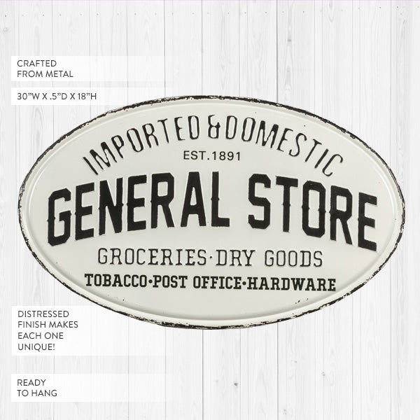 Distressed Metal General Store Sign