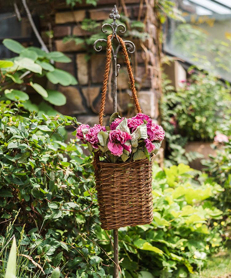 Metal Hanging Plant Stand with Hook Adjustable Height