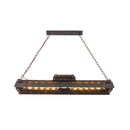 GobekUsa Metal Island Lighting Fixture - Triangular Loft Style - 1 Head - Restaurant Billiard Lamp