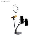 GobekUsa Metal LED Circle Mirror with USB Port and Flash Lighting