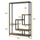 GobekUsa 5-Tier Tall Metal Plant Stand with Hanging Hooks
