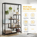 GobekUsa 5-Tier Tall Metal Plant Stand with Hanging Hooks