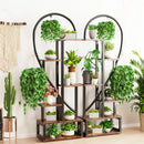 GobekUsa 6-Tier Half Heart Metal Plant Stand