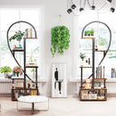 GobekUsa 6-Tier Half Heart Metal Plant Stand