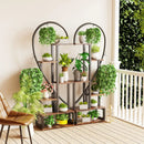 GobekUsa 6-Tier Half Heart Metal Plant Stand
